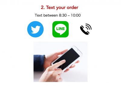 Tsukiji Sabuchan order instruction: Text your order